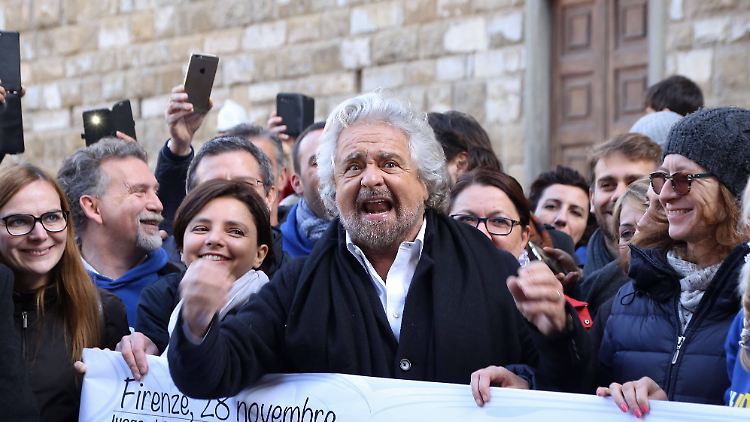 Die Grillini sind pragmatisch veranlagt, frei von jeglicher Ideologie, sagt Piero Ignazi. Im Bild: Beppe Grillo, Gründer und Chef der Bewegung.
