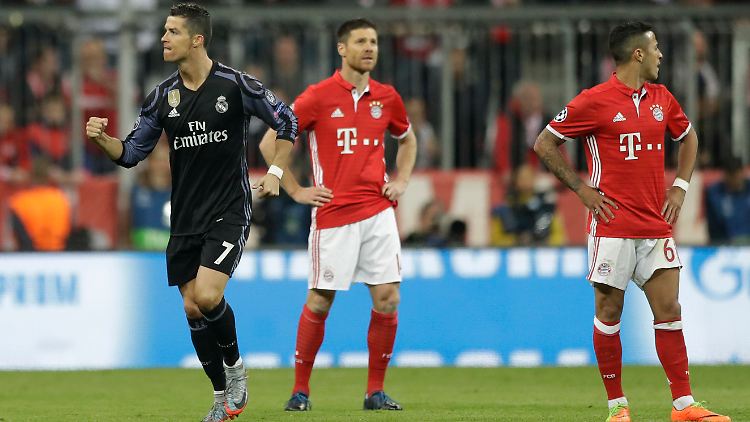 Cristiano Ronaldos zweites Tor gegen die Münchner war sein 100. im Europapokal insgesamt.