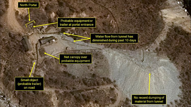 Das mutmaßliche Atomtestgelände in Nordkorea wird regelmäßig von Satelliten überflogen, die Fotos schießen, um Veränderungen zu beobachten.