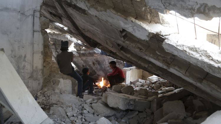 Schwere Zerstörungen in der Provinz Idlib (Archivbild). 