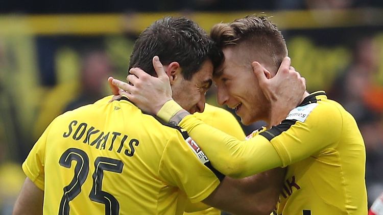 Comeback geglückt: Marco Reus (r.) trifft gegen Frankfurt.