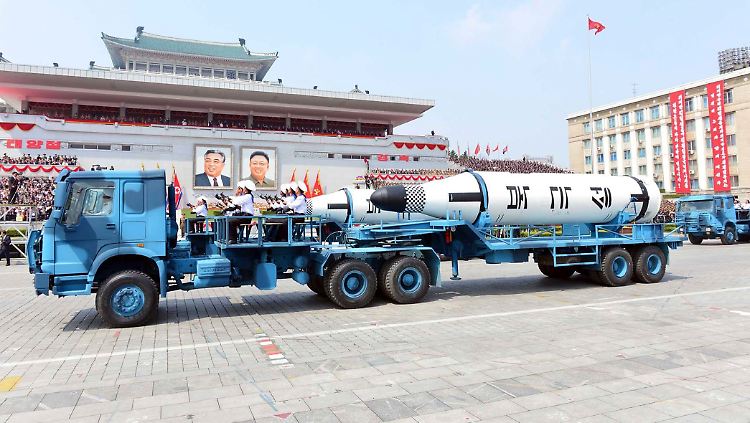 Zuletzt präsentierte Nordkorea bei einer Militärparade am Wochenende seine ballistischen Raketen.