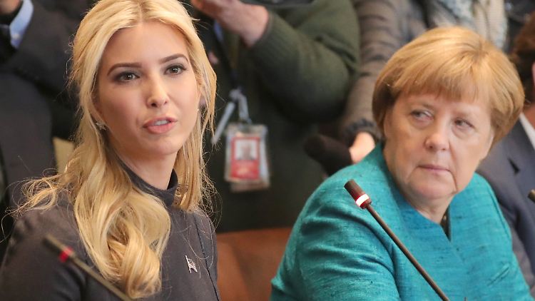 Im März traf Ivanka Trump in Washington auf die deutsche Bundeskanzlerin Angela Merkel.