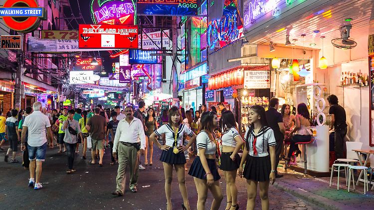 Fußgängerzone in Pattaya.