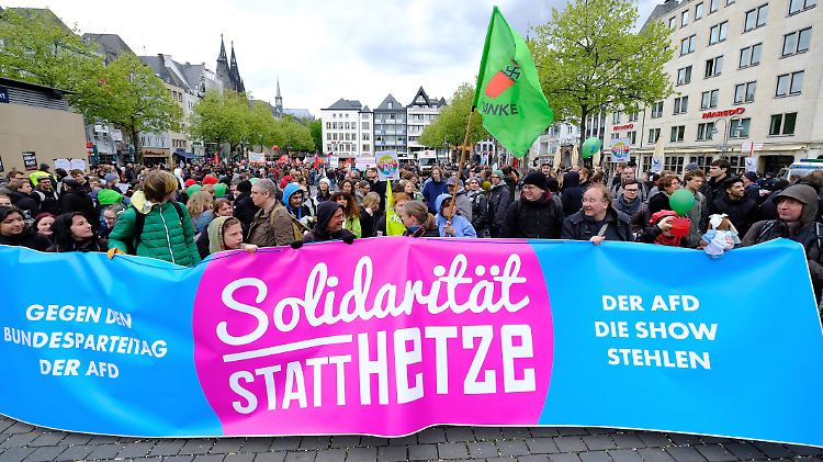 Gegen den AfD-Parteitag hatte sich ein breites und buntes Protestbündnis formiert.