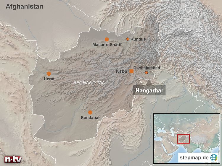 Rückzugsgebiet des IS im Osten Afghanistans: In der Provinz Nangarhar setzten die USA erstmals ihre schwerste konventionelle Bombe ein.