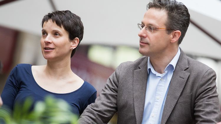 Zukunft ungewiss: AfD-Chefin Petry mit Ehemann Pretzell, der NRW-Spitzenkandidat der Partei ist.