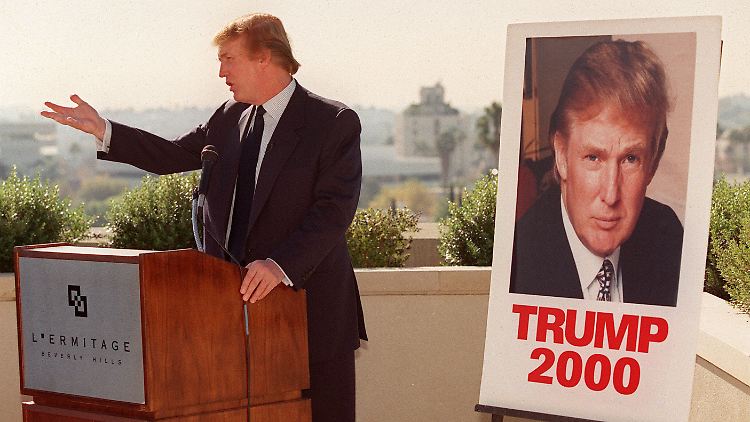 Geschwätz von gestern? Für seine angestrebte Kandidatur 2000 kämpfte Trump mit ganz anderen Ideen als heute.