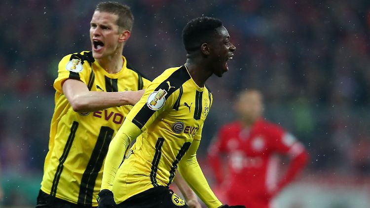 Ousmane Dembelé (r.) avancierte mit seinem Siegtreffer zum Matchwinner.