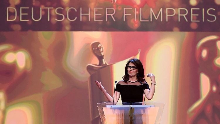 Die Präsidentin der Filmakademie, Iris Berben, bei der Verleihung 2016. 