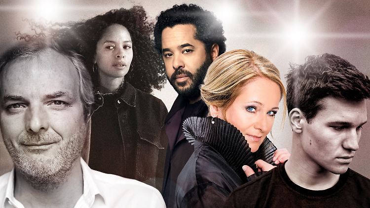 Diese Damen und Herren sind für die Hälfte des deutschen Votums verantwortlich: Andreas Herbig, Joy Denalane, Adel Tawil, Nicole, Wincent Weiss (v.l.).