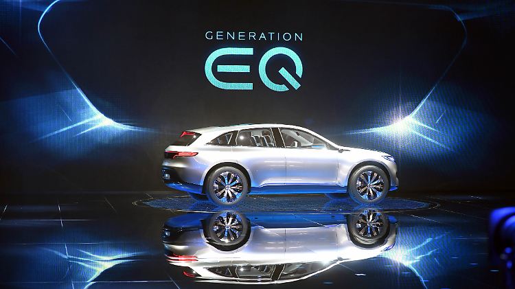 Eine Elektroauto-Studie von Mercedes-Benz der Generation "EQ".
