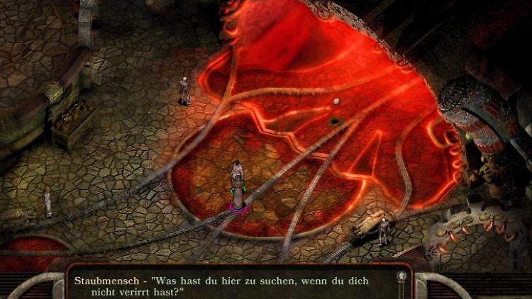 "Planescape: Torment" wartet mit viel Geschichte und ausgiebigen Dialogen auf. Ansonsten spielt es sich klassisch.