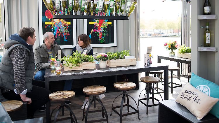 Pop-up-Bistro von Aldi Süd in Köln.