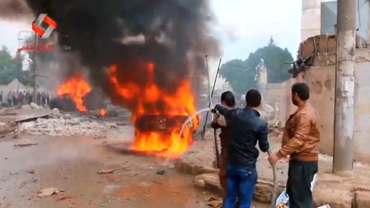 Alltag in Syrien: In der Stadt Azaz explodierte am Morgen ein Autosprengsatz. Mehrere Menschen starben.