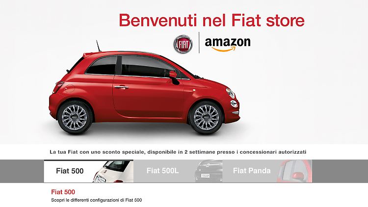 In Italien verkauft Fiat seine Modelle bei Amazon.