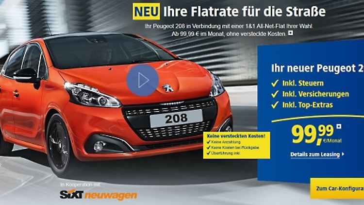 Bei den Kunden kam der für 99 Euro monatlich angebotene Peugeot 208 sehr gut an. Bei den Händlern nicht.