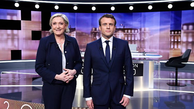 Marine Le Pen und Emmanuel Macron treten in einer Stichwahl ums französische Präsidentenamt gegeneinander an.