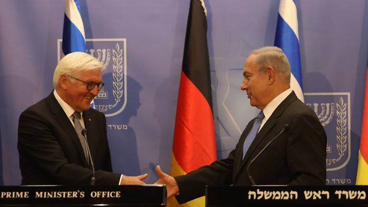 Steinmeier (l.) und Netanjahu (r.) bemühen sich um eine Normalisierung.