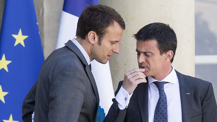 Macron und Valls (r.) waren Hoffnungsträger der Sozialisten. Beide kehrten der Partei den Rücken.
