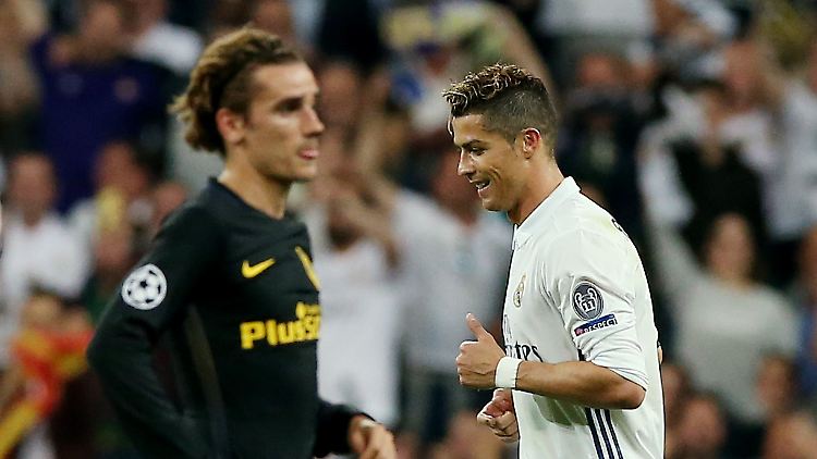 Atlético und Antoine Griezmann wollen das Wunder gegen Real Madrid und Cristiano Ronaldo (r.).