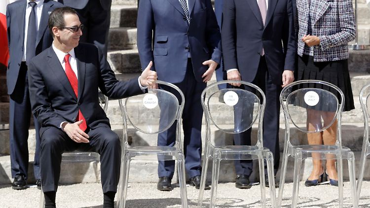Annäherungsversuche: US-Finanzminister Steve Mnuchin sagt, die G7-Partner fühlten sich bereits viel wohler.