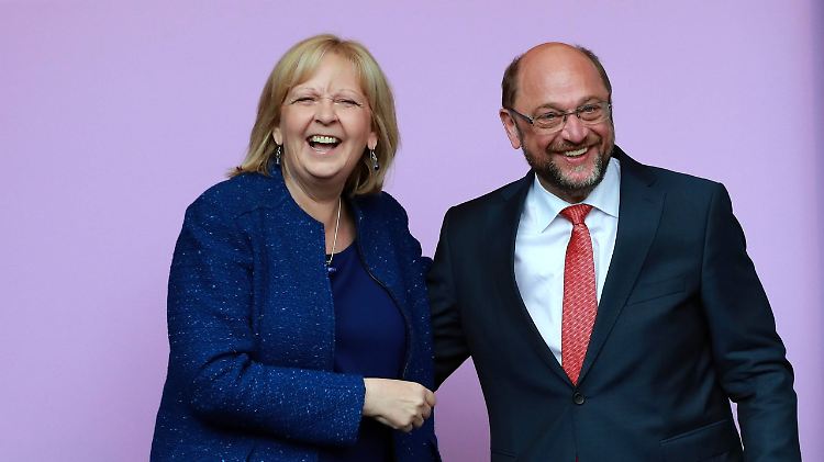NRW-Ministerpräsidentin Hannelore Kraft bekam am Tag zuvor in Duisburg Unterstützung von SPD-Kanzlerkandidat Martin Schulz.