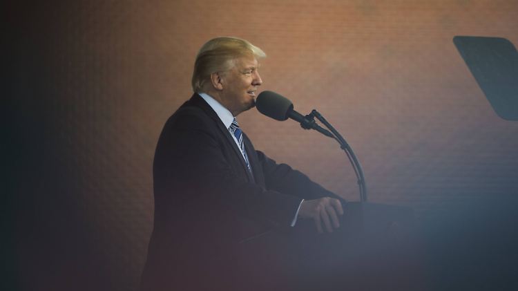 Donald Trump am Wochenende bei einer Rede ber Liberty University in Lynchburg, Virginia.