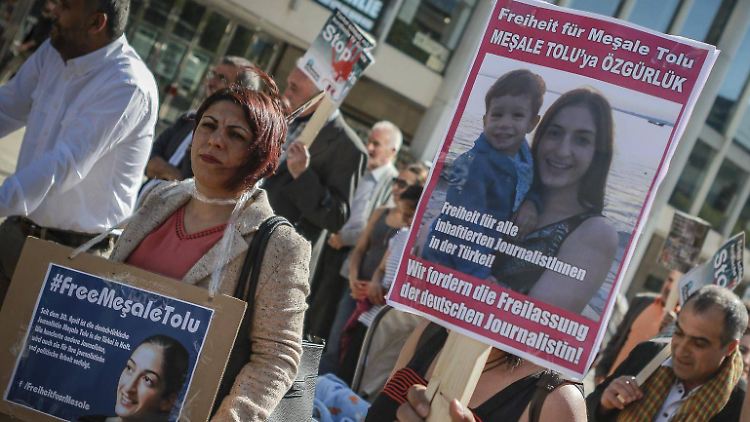 Am 30. April 2017 wurde Mesale Tolu vor den Augen ihres Sohnes von schwerbewaffneten Polizisten in der Türkei verhaftet.