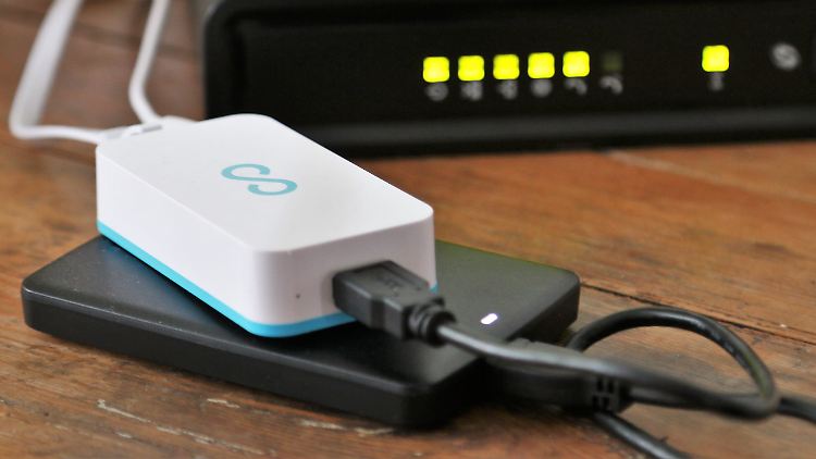 Zusammen mit einer externen USB-Festplatte wird Lima Ultra zum privaten Cloud-Speicher.