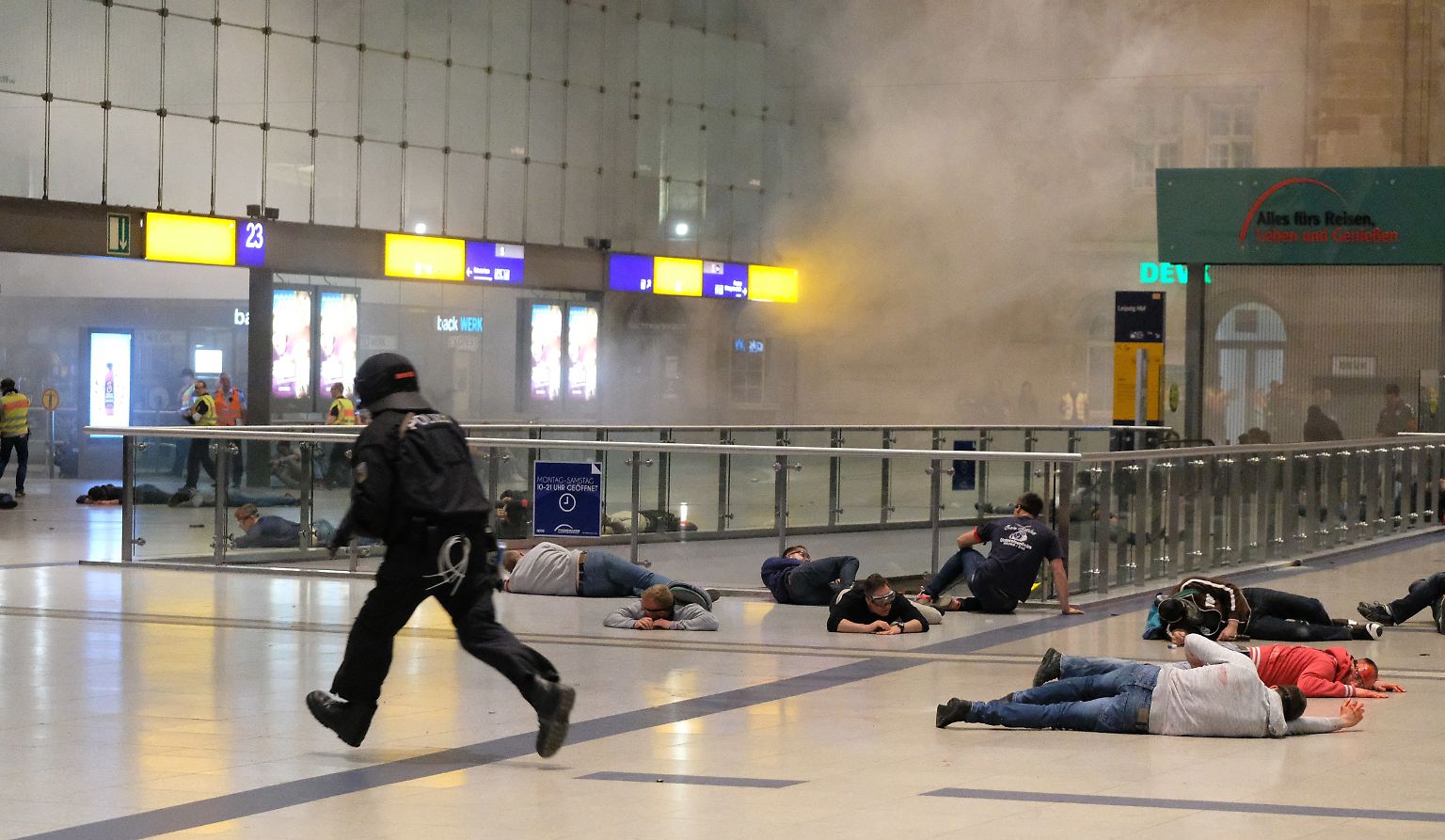 Am Hauptbahnhof in Leipzig fallen in der Nacht vom 16. zum 17. Mai 2017 mehrere Schüsse.