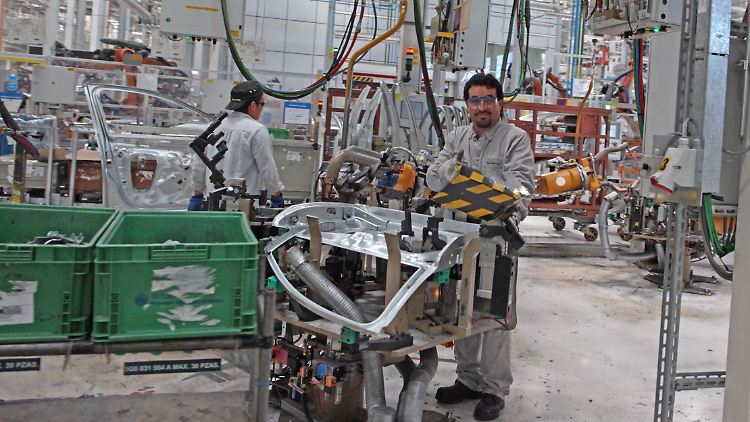Blick ins VW-Werk in Puebla in Mexiko.