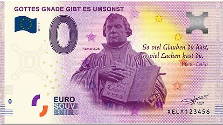 So sieht er aus, der Null-Euro-Schein.