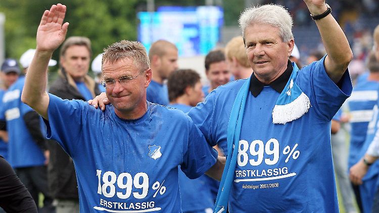 Zerstrittenes Ex-Erfolgs-Duo: Ralf Rangnick (l.) und Dietmar Hopp (r.).