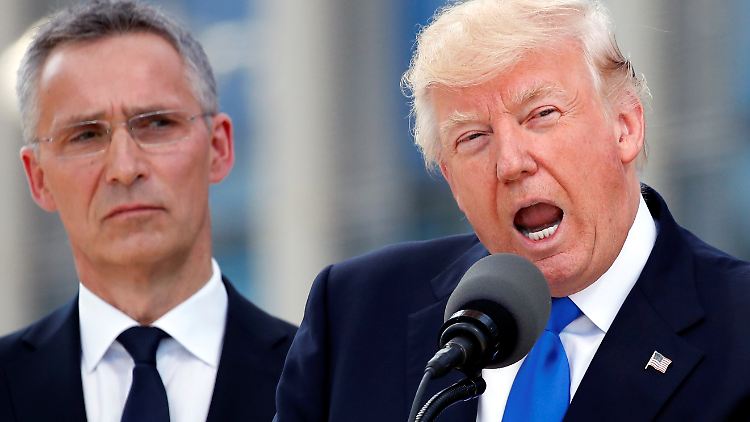 US-Präsident Trump (rechts) neben NATO-Generalsekretär Jens Stoltenberg.