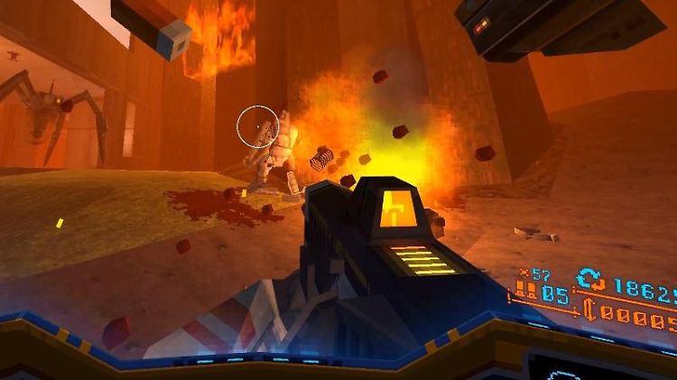 Klobige Pixelgrafik trifft in "Strafe" auf ein modernes Spielkonzept.