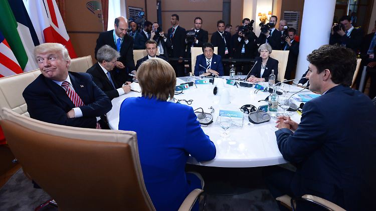 Die G6-Staatschefs bemühten sich redlich um die Aufmerksamkeit von US-Präsident Donald Trump. 
