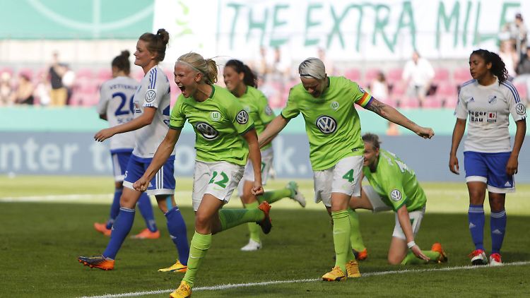Matchwinnerin: Pernille Hader schoss den VfL Wolfsburg ins Pokalglück.