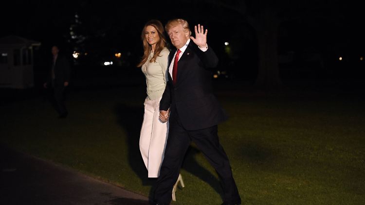 Präsident Donald Trump und seine Frau Melania kehren nach ihrer Auslandsreise im Nahen Osten und Europa zurück nach Washington.