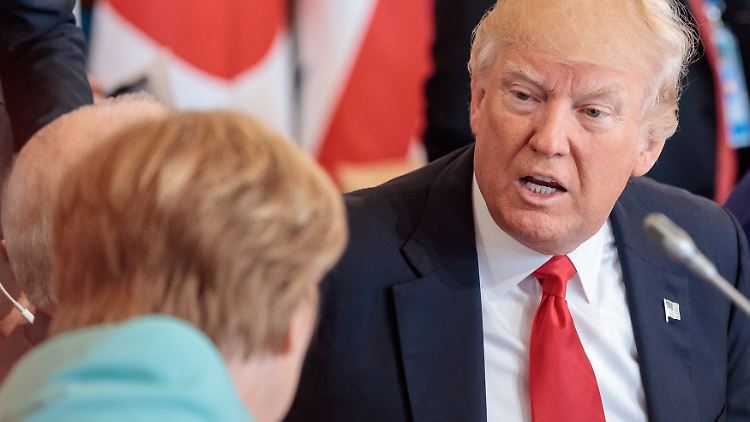 Merkel und Trump beim G7-Gipfel im sizilianischen Taormina.