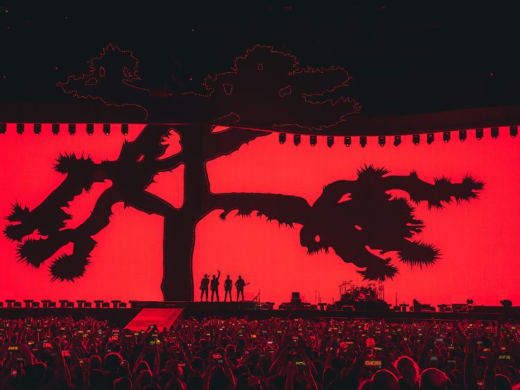 Größte je bei einer Tour benutzte High-Resolution-LED-Wand: U2 beim "Joshua Tree"-Konzert in Vancouver am 12. Mai 2017.
