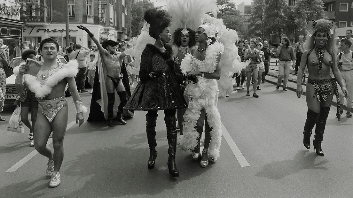 Beim Christopher Street Day, 1992.