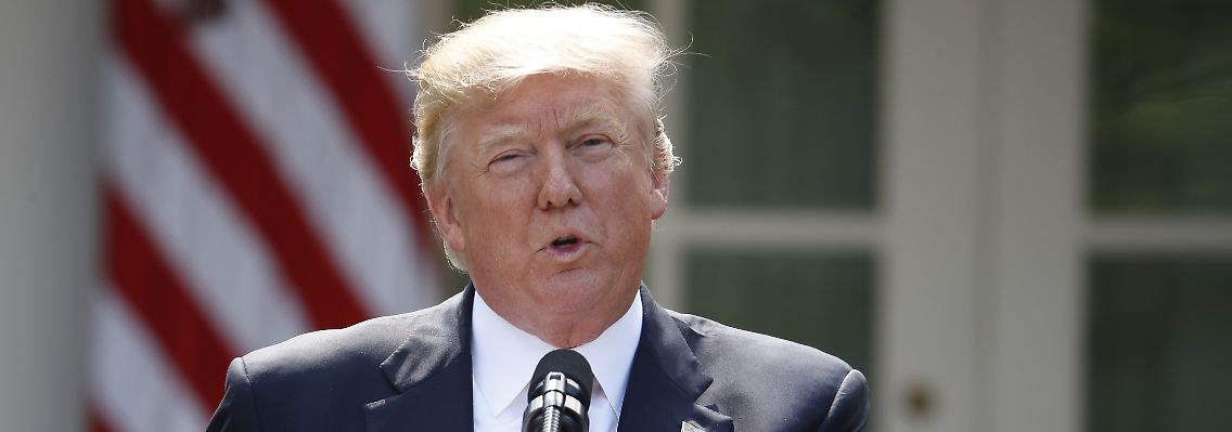 Trump verkündete seine Entscheidung im Rosengarten des Weißen Hauses.