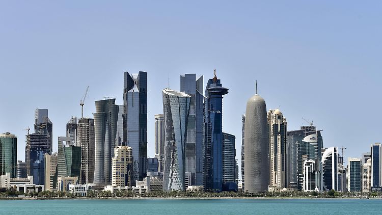 Die Skyline von Doha, der Hauptstadt Katars.