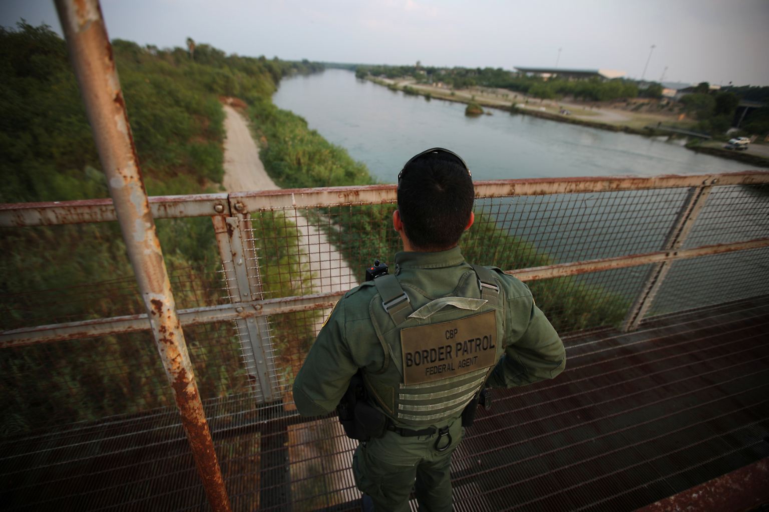 Der Rio Grande trennt die Vereinigten Staaten östlich von El Paso im US-Bundesstaat Texas von Mexiko. 
