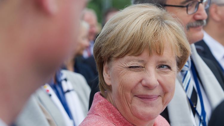 Für Kanzlerin Angela Merkel sieht es gut aus in den Umfragen.