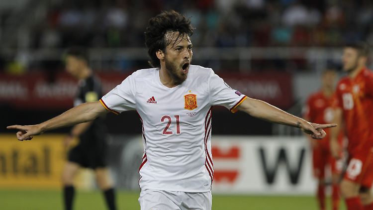 Jubel und Erleichterung bei Spaniens David Silva