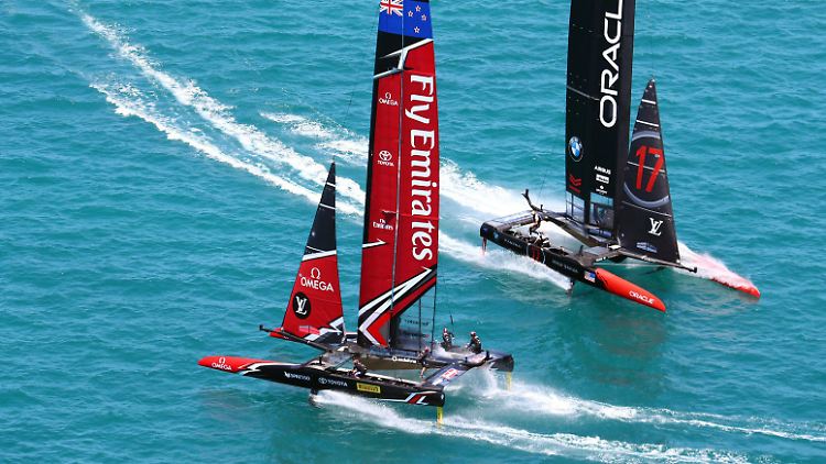 Keine Chance gegen Neuseeland: Pokalverteidiger USA liegt im Kampf um den America's Cup bereits deutlich zurück,