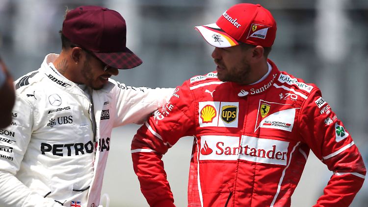 Rivalen der Rennbahn: Lewis Hamilton und Sebastian Vettel.