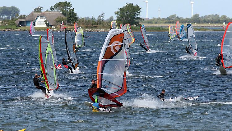 Wer sich ans Windsurfen machen will, ist auf Fehmarn gut aufgehoben. 